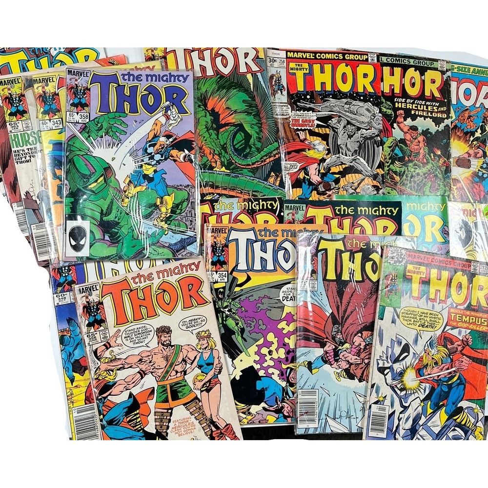 Marvel The Mighty Thor 18 Comic Lot Various Vintage King-Size Annual #7
